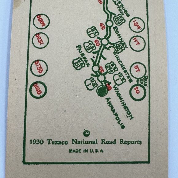 1930 Texaco Annapolis Sacramento Sacremento Strip Map USWay 50 - Picture 3 of 5